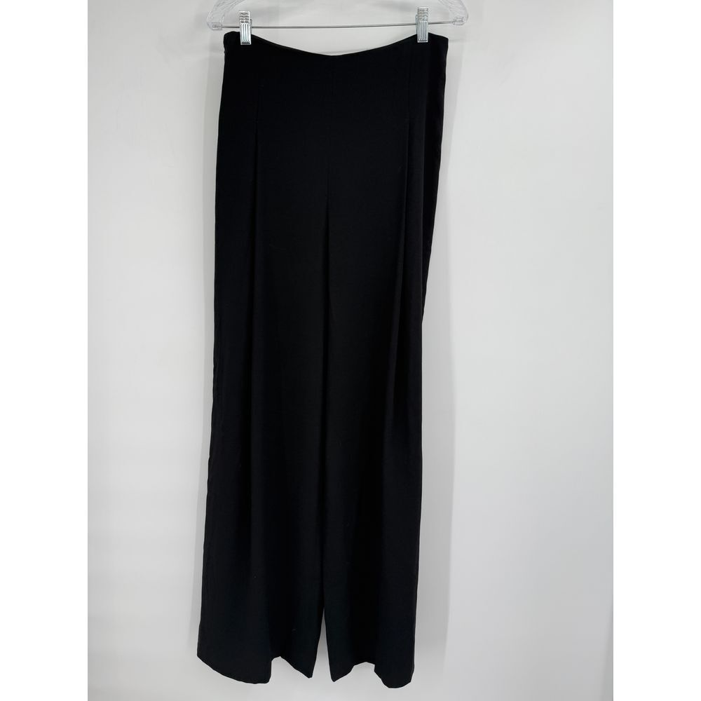 Alexia Admor Women's Pleated Wide Leg Black Trouser Pants High Rise Size 10 NWT